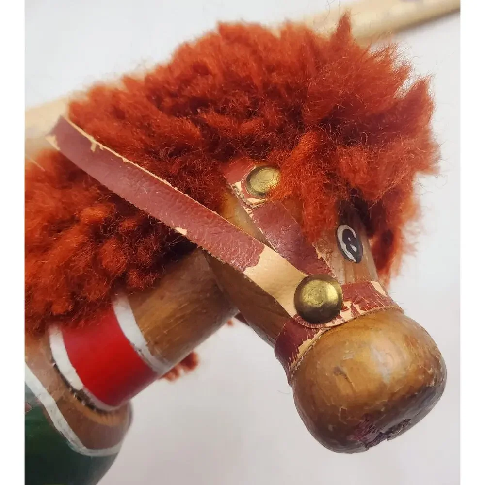 Vintage Kurt Adler Wooden Rocking Horse Christmas Decoration Ornament Wood Toy